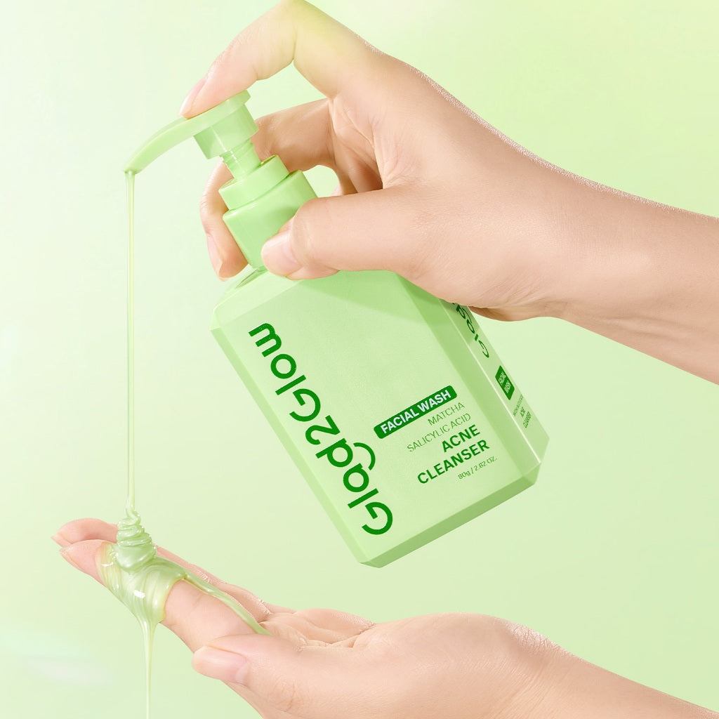 [New]Glad2Glow Matcha Salicylic Acid Acne Facial Cleanser 80ml Anti Jerawat Kontrol Minyak Face Wash Oily Acne Prone Skin Friendly sabun cuci muka g2g