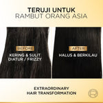 L'Oreal Paris Elseve Extraordinary Oil Gold Hair Treatment Serum 100ml -  Rambut Halus Berkilau dalam Satu Pemakaian - dari Bunga Istimewa Omega 3 - Perawatan Rambut Vitamin Rambut 100ml   Vitamin rambut