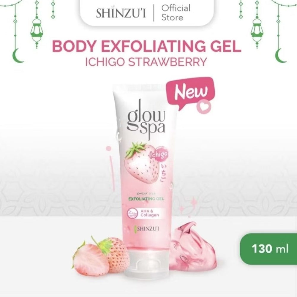 Shinzu'i Glow Spa Gel Eksfoliasi Ichigo Tube 130 ml
