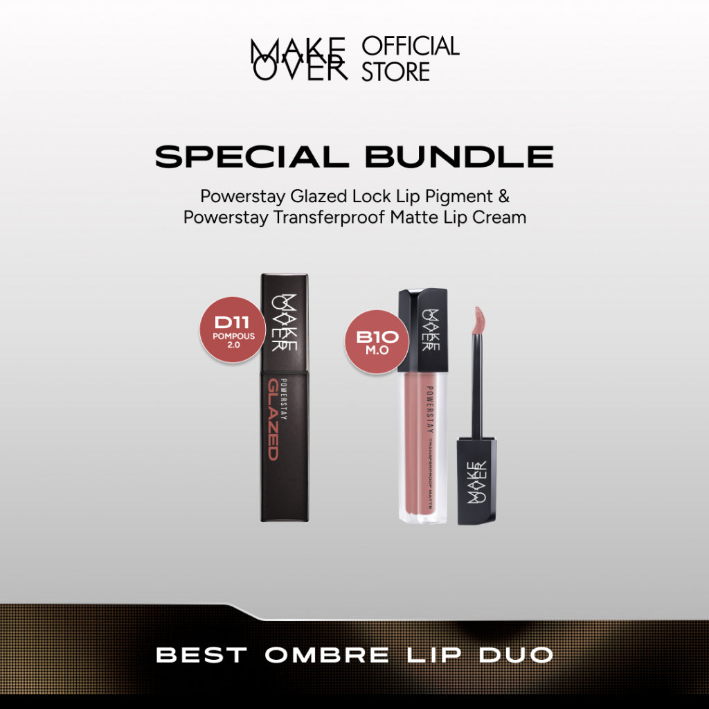 [SPECIAL 11.11] MAKE OVER Glam Lip Statement | Matte Bundle - Transferproof Matte Lip Cream Bundle + Color Stick Matte Crayon - Paket Lipcream Ombre Lips Bibir Tahan Lama Tidak Kering Ringan Halus Lebaran Raya