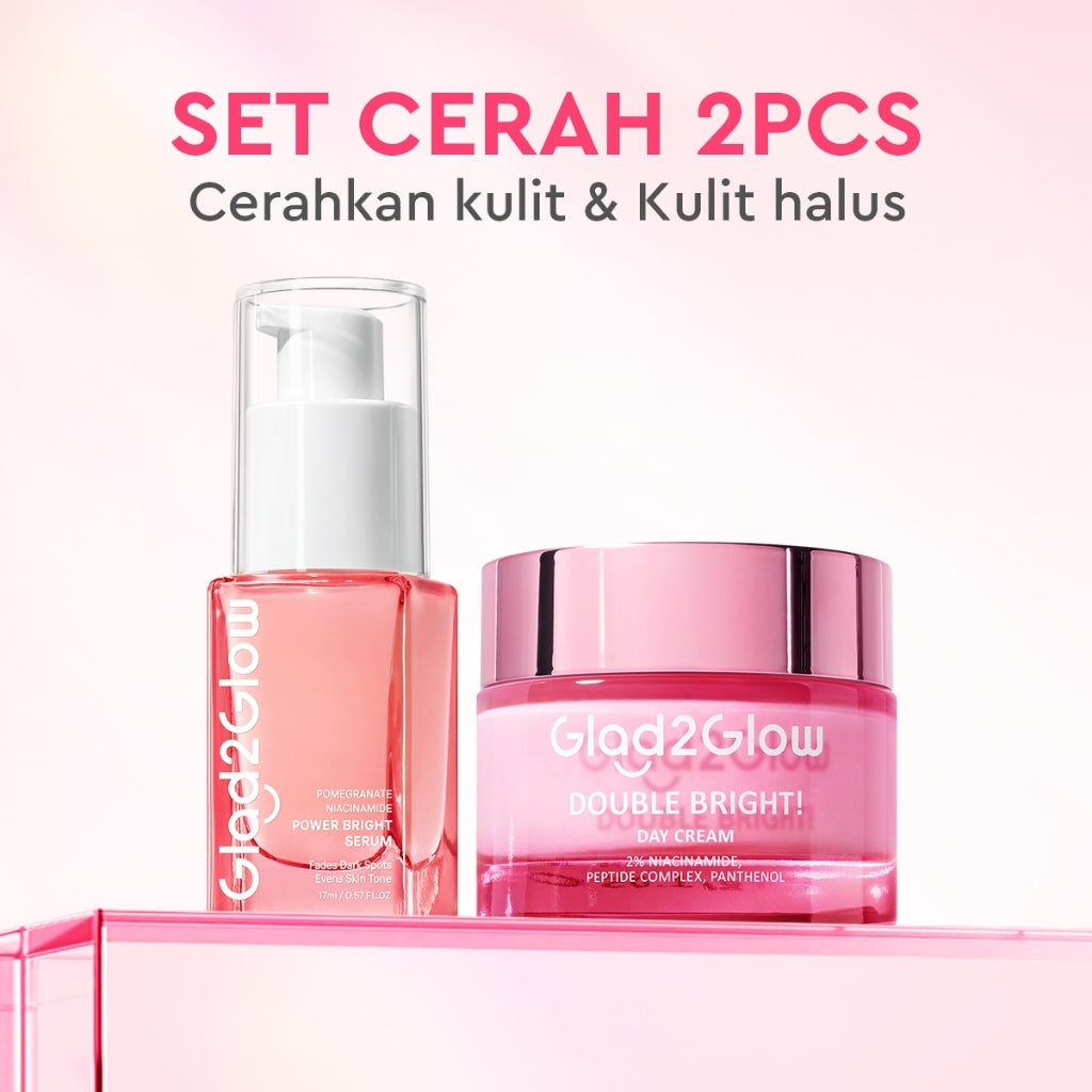 Glad2Glow Pomegrante Niacinamide Power Bright Serum Brightening Serum Mencerahkan Wajah Pemutih Wajah Serum Wajah Serum Glowing Serum Whitening Serum And Essence Wajah Facial Serum Niacinamide Serum Lightening Serum G2G Serum Bekas Jerawat Serum Wajah