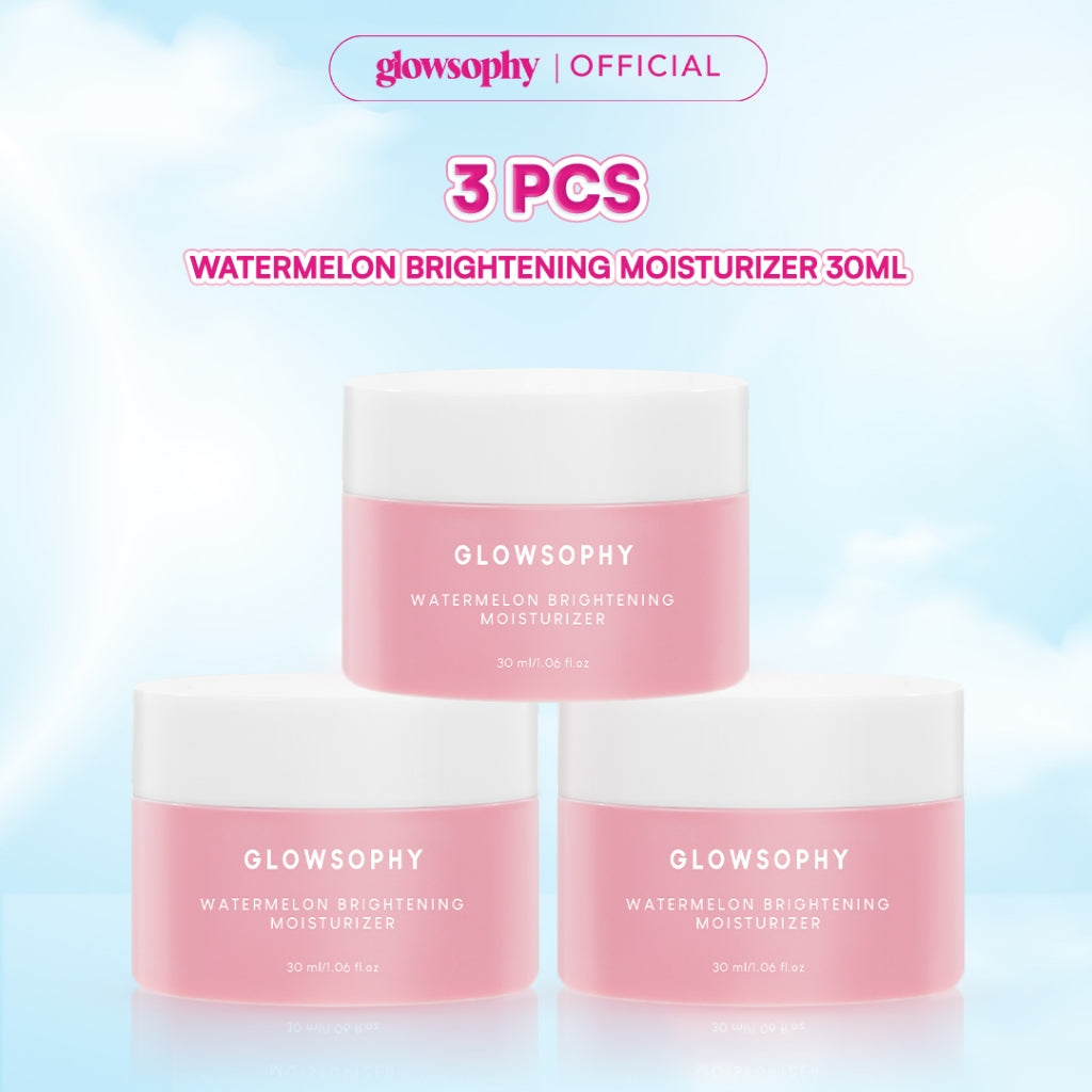 Glowsophy Watermelon Brightening Moisturizer Gel 30ml - Pelembab Wajah Ringan Mencerahkan Kulit dan Meratakan Warna Kulit Kusam