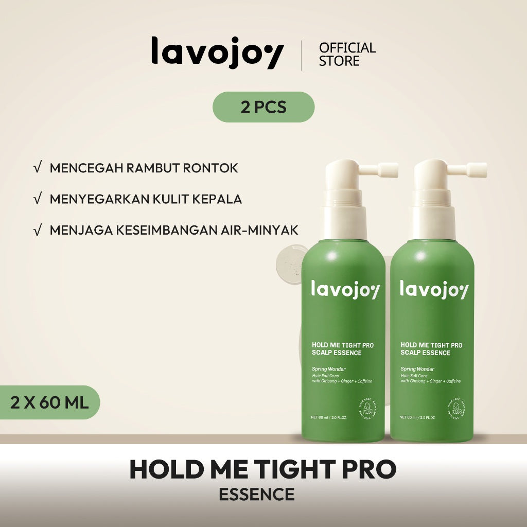 Lavojoy Hold Me Tight Pro Scalp Essence Spring Wonder | Hair Shampoo | Shampo Rambut | Mengatasi Rambut Rontok Kebotakan | Perawatan Rambut Rontok | Memperkuat Akar Rambut | Perawatan Rambut Rontok Essence | Hair Tonic | Essence Ginseng & Jahe