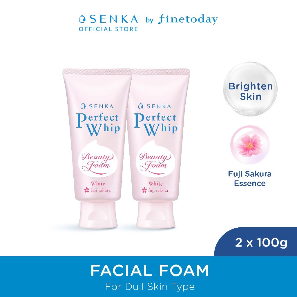 [TWINPACK] SENKA Perfect Whip Vibrant White Facial Foam From Japan 100gr [BUY 2 GET 4 Kuota Terbatas/Hari]