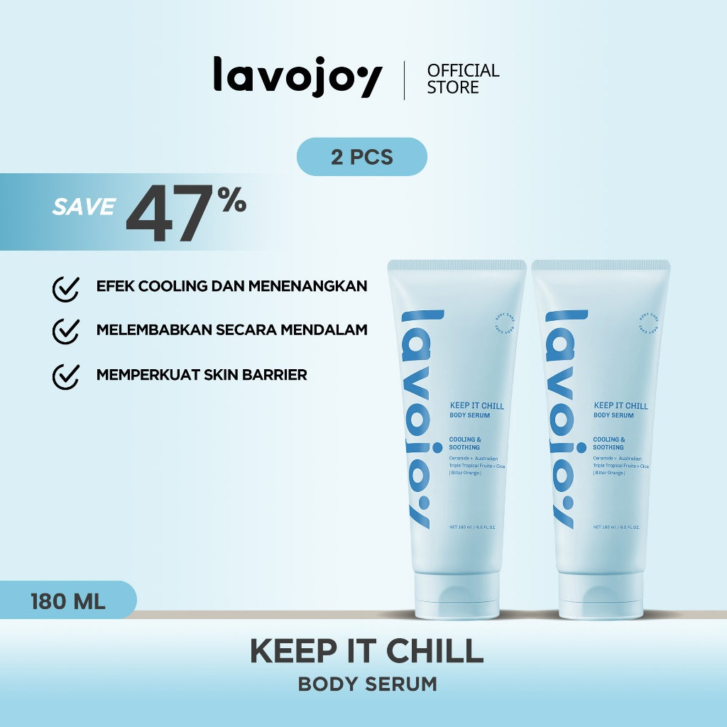 Lavojoy Keep It Chill Body Serum 180ml | Calm Down And Hydrate Skin | Body Lotion | Sensasi Dingin | Menenangkan Kulit | Memperkuat Skin Barrier | Ceramide + Centella Asiatica + Mint Extracts