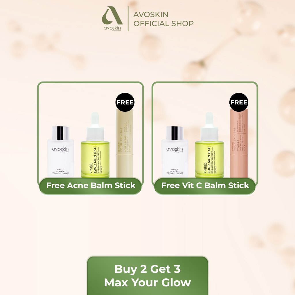 [BUY 2 GET 3] Bundle Max Your Glow (3 pcs) - PHTE 30ml, Serum Lactic 30ml, Stick Balm Acne/Vit C