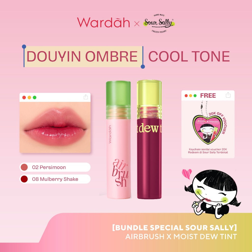 [LIP TINT ANTI PANAS DALAM] WARDAH Moist Dew Tint 3 g - Bibir Lembab - Tahan 24 Jam - Liptint Lip Stain Lipgloss Lip Matte Lipstik Lip Cream - Liptin Anak Sekolah - Glossy Longlasting Waterproof-Makeup
