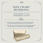 BUNDLE Sarung Bantal dan Guling Set PREMIUM Satin Silk Beauty Boost Pillowcase dan Bolster Case (Queen Size)