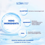 SCORA Bright Me Up Sunscreen 40 Gr + SCORA Gentle and Soothe Micellar Cleansing Water 100ML + SCORA Gentle Low pH Cleanser 100ml