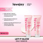 [TONE UP TWINPACK] Lavojoy Let It Glow Daily Shine Body Serum Instant Tone Up Delicate Rose with SPF 50PA++++ | Body Serum untuk Perlindungan Sinar UV | Mencerahkan Seketika & Melembapkan Kulit dengan 3% Niacinamide + Australian Super VC + Ceramide + HA