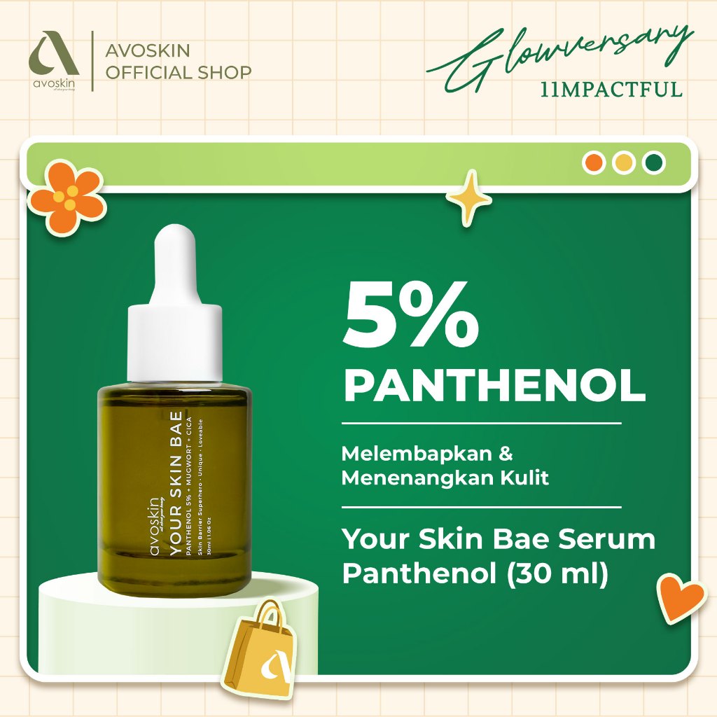 Serum Avoskin Your Skin Bae Panthenol 30ml-Merawat Skin Barrier, Kulit Lembap & Halus