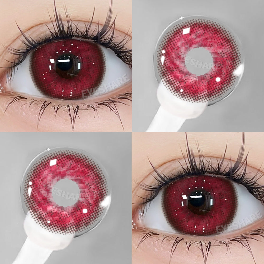 Eyeshare Softlens Cosplay Big Eyes 14.5mm Blue Pink Red 1 Pasang Softlens Mata Anime Halloween