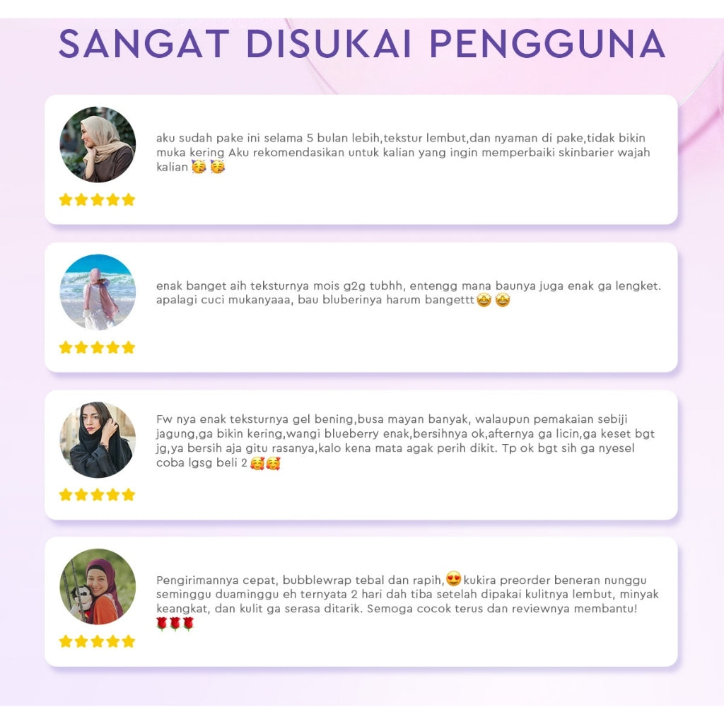 [Big Size]Glad2Glow Blueberry Ceramide Low pH Gel Cleanser 150ml facial wash skincare face wash sabun cuci muka cleansing balm exfoliating exfoliasi wajah sabun muka pembersih wajah Memperbaiki penghalang kulit tetap terhidrasi wajah bersih