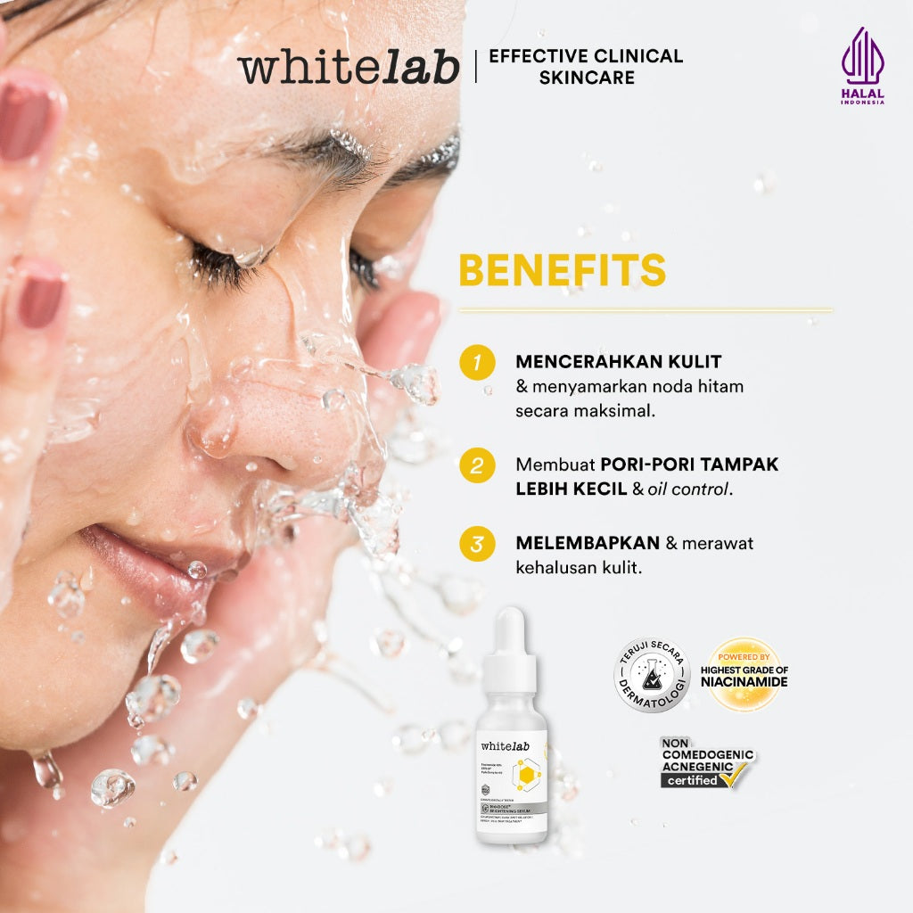 Whitelab Serum Niacinamide 10% Brightening - Serum Pencerah Wajah Intensif N10-Dose+ 2.0