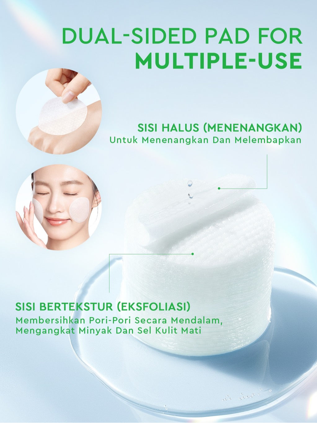 Glad2Glow Centella Salicylic Acid Exfoliating Acne Toner Pads Gentle Eksfoliasi Kulit Jerawat Kulit Sensitif (30 pads) Centella Pads Lactic Acid Malic AHA BHA Peeling Serum Acne Spot Serum Cica Acne Clear Pad Treatment Jerawat exfoliasi wajah obat jerawat