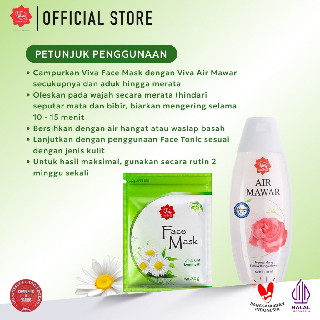 Viva Face Mask Untuk Kulit Berminyak 30 gr