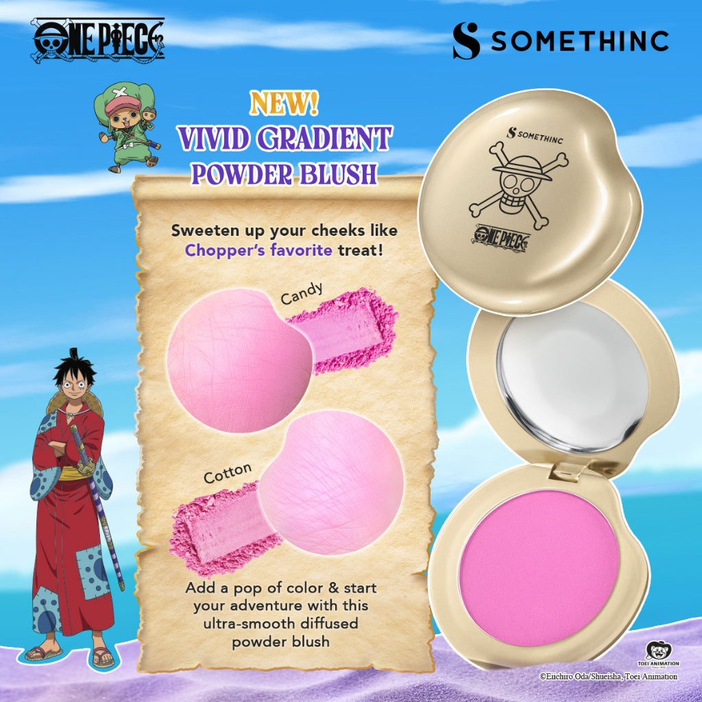 SOMETHINC [2 PCS] One Piece Limited Edition BLUSHING BUNDLE (Vivid Gradient Powder Blush, Harpy Blender One Piece Limited Edition)