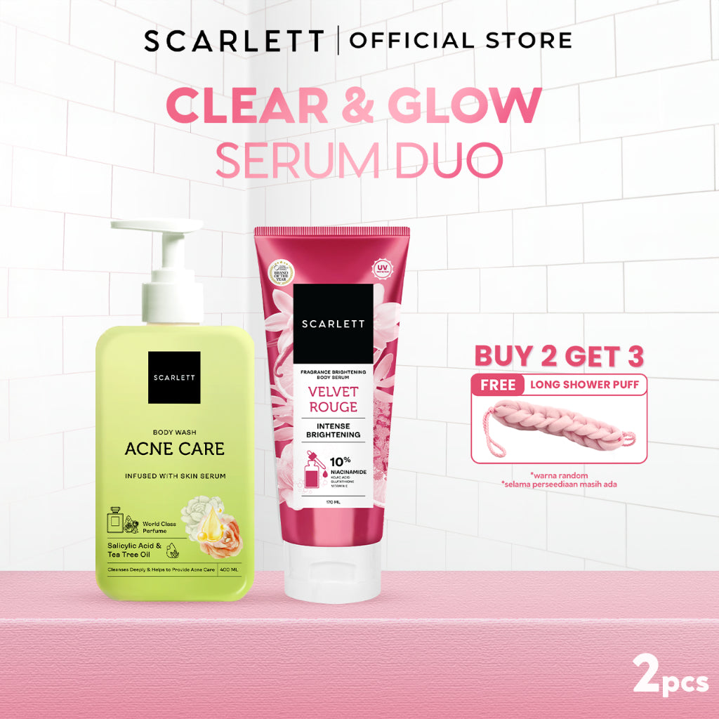 Scarlett Whitening Bundle Extra Cerah - Fragrance Brightening Body Lotion Bright Mood Booster