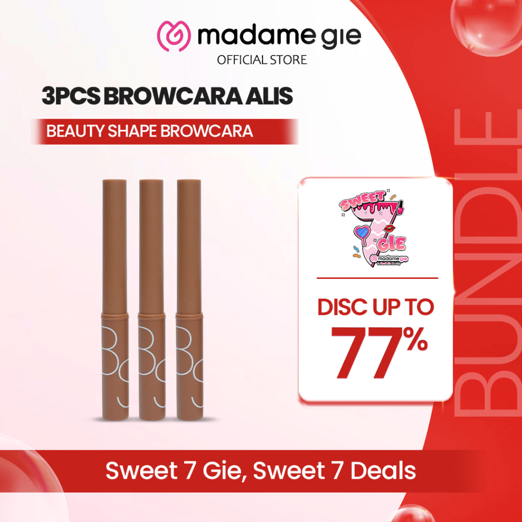 Madame Gie Beauty Shape Browcara Package Isi 3pcs Browcara Alis - MakeUp Mascara Alis