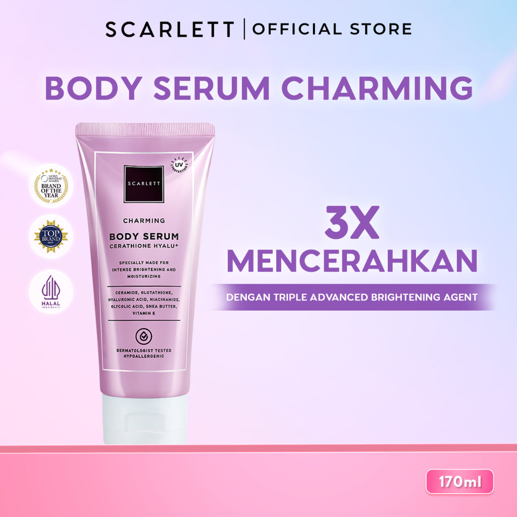 Scarlett Whitening Body Serum ( Happy, Jolly, Charming ) Melembabkan dan Mencerahkan