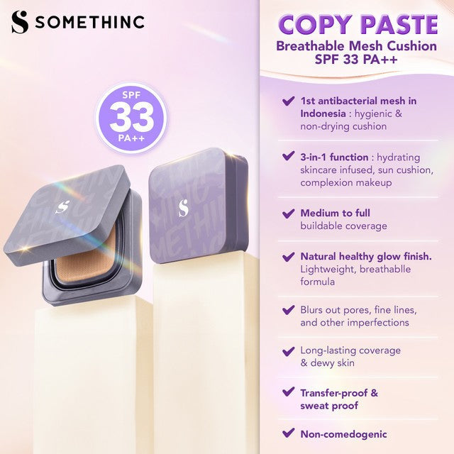 [WAREHOUSE SALE] SOMETHINC Face Base Makeup (COPY PASTE Breathable Cushion, BADASS Breathable Full Coverage 12HR Serum Foundation, Hooman Breathable UV Cushion Cover SPF35 PA++++, DNA Airbrush Breathable Powder Foundation, Dolce Pro Face Palette)