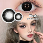 0.00 ~-8.00 Magister Softlens Minus 14.5m Lensa Kontak Minus Lensa Mata Besar Coklat Hitam 6 bulan 1 pasang