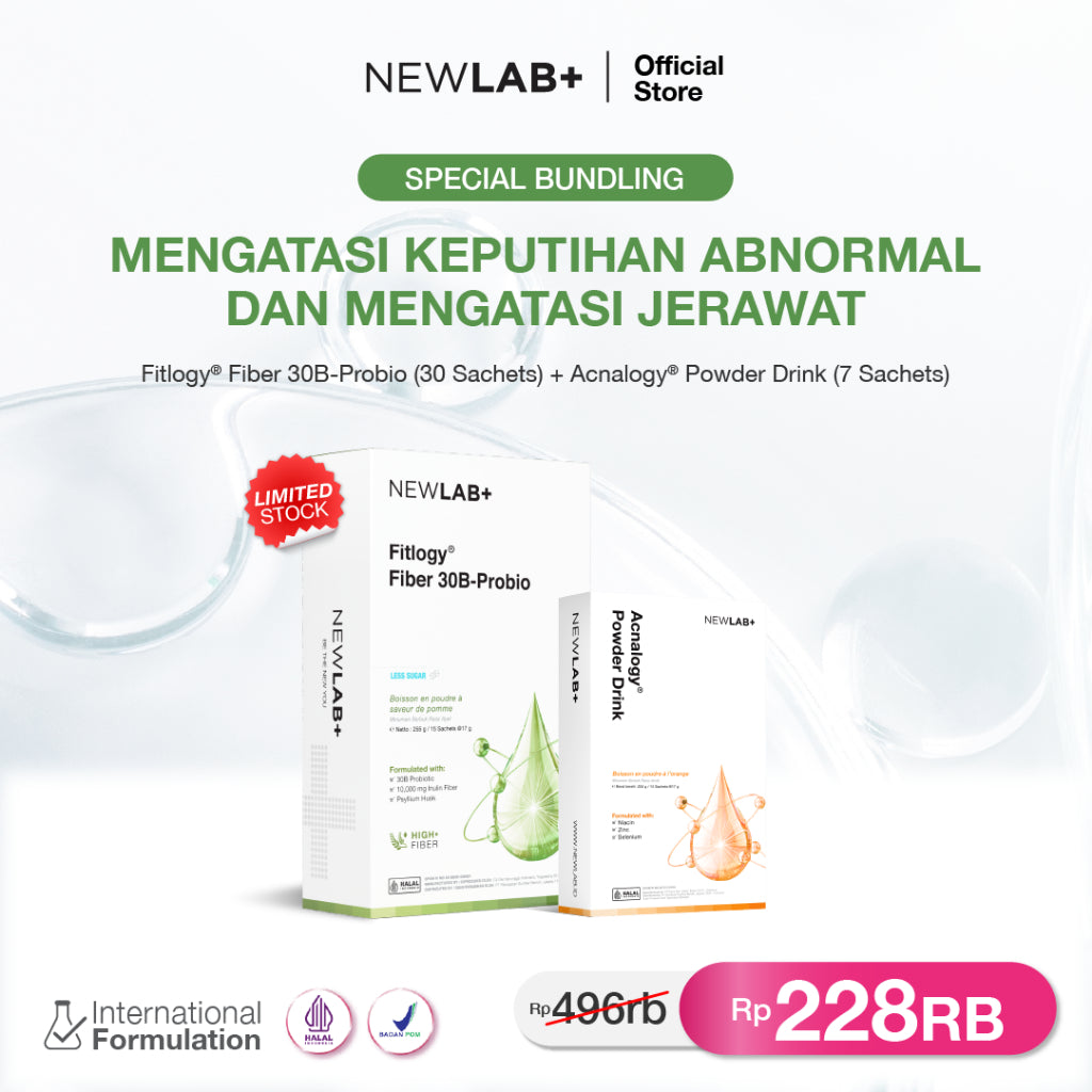 NEWLAB Fitlogy Fiber 30B-Probio | Minuman Probiotik | Fiber Drink untuk Diet | Kaya akan Probiotic 15 Sachet
