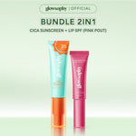 Glowshopy Bundle 2in1 Sun Buddies Lip SPF + Sunscreen 100ml - Melindungi dari sinar UVB dan UVA, Menjaga bibir tetap lembap, lembut, dan sehat, Kilau natural untuk bibir lembut dan tampak sehat sepanjang hari
