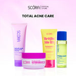 [My Daily Glow Up Set] Scora Bright Me Up Sunscreen 40 Gr + Scora Sheer Glow Tone Up Cream 30 ml + SCORA Moisturizer Gel + SCORA Gentle Low pH Cleanser 100 ML + SCORA Toner 80 ML