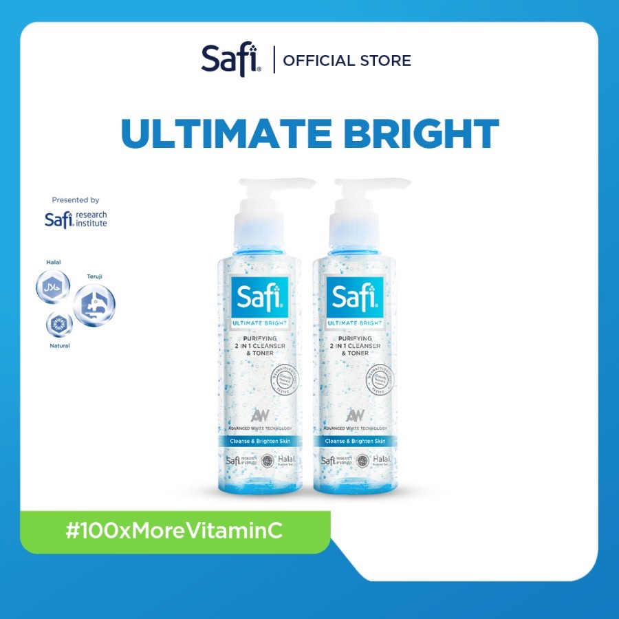 TWINPACK - SAFI Ultimate Bright Cleanser 2IN1 Cleanser & Toner 150ml
