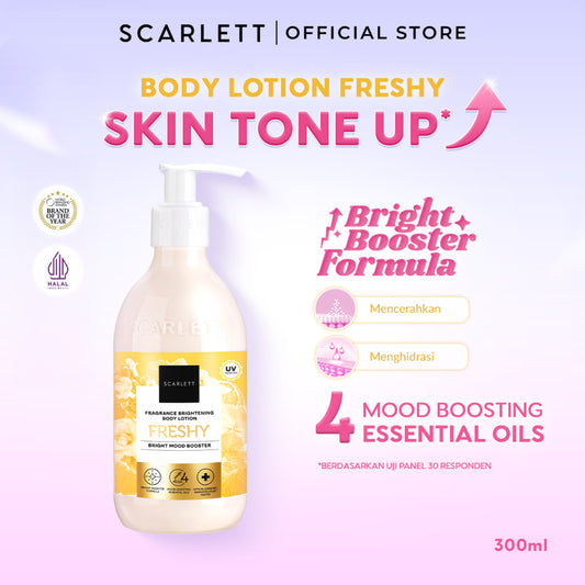 Scarlett Whitening New! Fragrance Brightening Body Lotion Bright Mood Booster Freshy