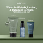 [KAHF BUNDLE 3IN1 PAKET PERAWATAN WAJAH : WAJAH ANTI KETARIK, LEMBAB, & TERLINDUNGI SEHARIAN] Paket Face Care Expert Complete Kit (Face Wash + Serum + Sunscreen Moisturizer) - Suitable for Daily Use