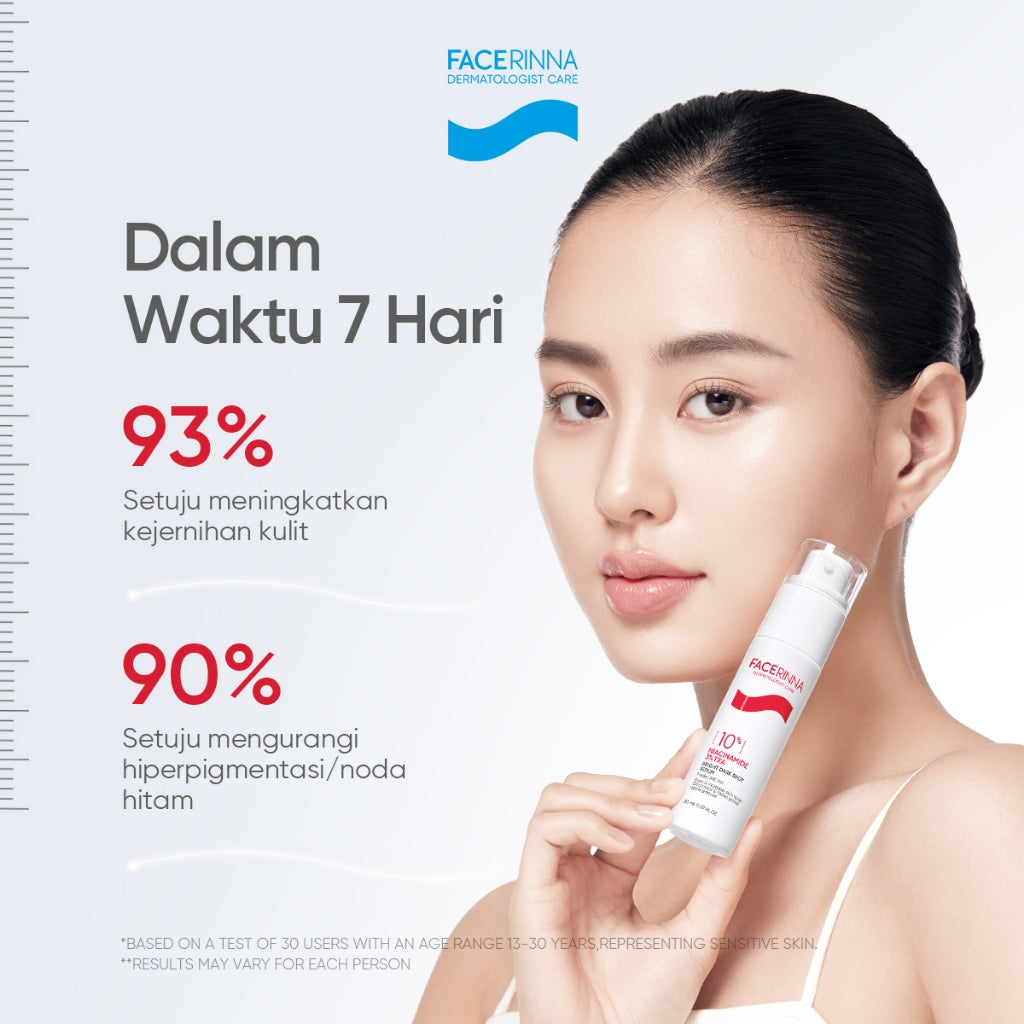 FACERINNA 10% Niacinamide + 3% TXA Power Bright Serum 20ml | White Serum Mencerahkan Wajah Mengurangi Dark Spot Flek Hitam Bekas Jerawat Pemutih Wajah| Whitening Brightening Glowing Anti Aging Anti Acne | with MSH Niacinamide Ceramide Semua Jenis Kulit