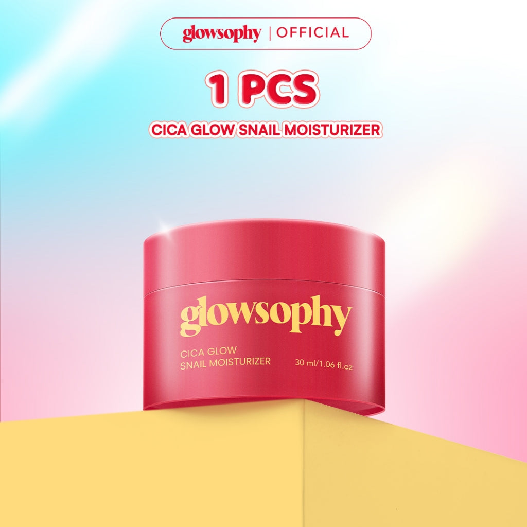 [NEW LAUNCH] Glowsophy Cica Glow Snail Moisturizer - Melembabkan kulit wajah, slimy-textured moisturizer, Membantu menenangkan kulit wajah , Mencerahkan wajah