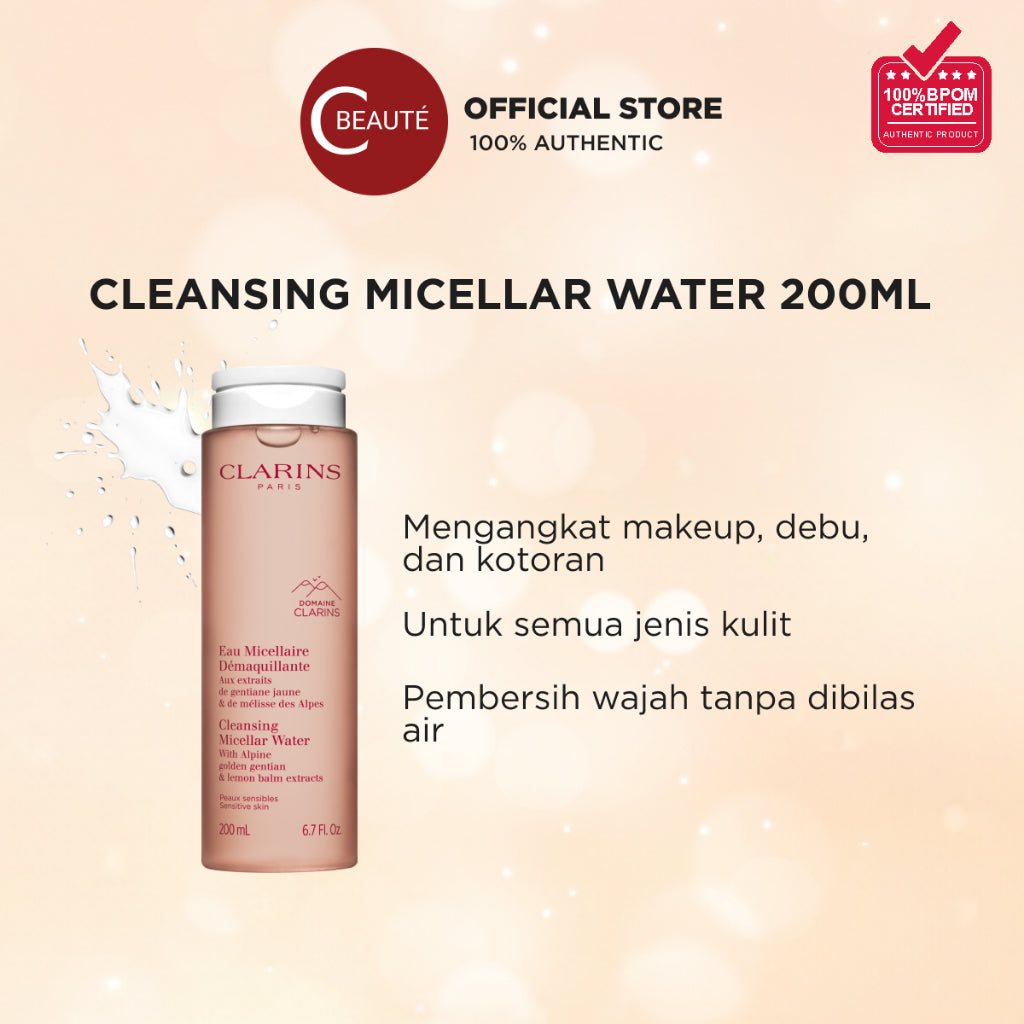 CLARINS Cleansing Micellar Water 200ml - Pembersih Wajah Dan Makeup