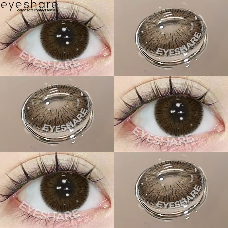 Eyeshare Softlens Minus Big Eyes VIENNA Chocolate 14.5mm 1 Pasang Lensa Kontak Cokelat