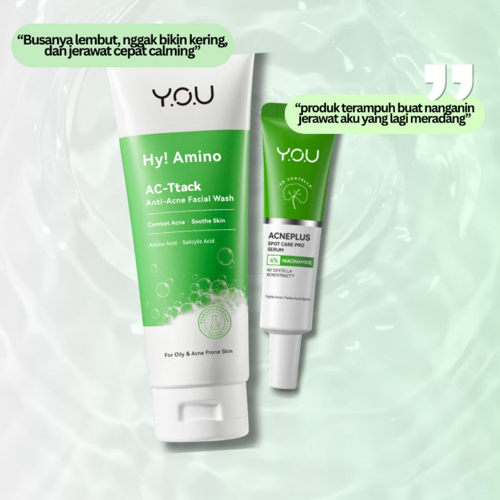 Y.O.U HY! Amino Facial Wash Series | Ac-Ttack | Glo-Win | Glowing Gentle | Contr-Oil | Bye-Byeteria Brightening | 2% Niacinamide | 1.5% BHA Fight Acne | 20% Centella