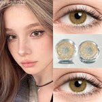 Eyeshare Softlens 0.00~-8.00 Minus AURORA Brown 1Pasang Brown Softlen