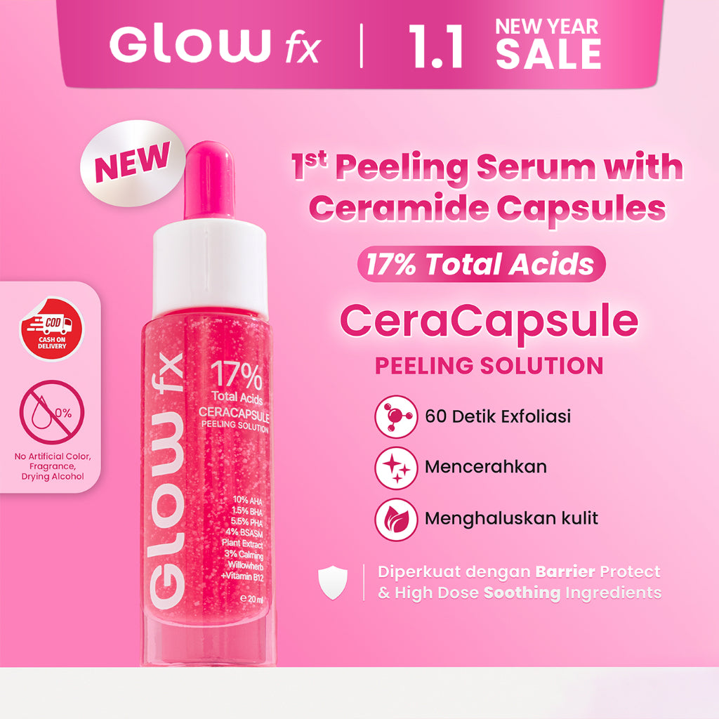 [Single Pack] GLOW FX 17% Total Acids CeraCapsule Peeling Solution Brightening Serum Exfoliasi Wajah