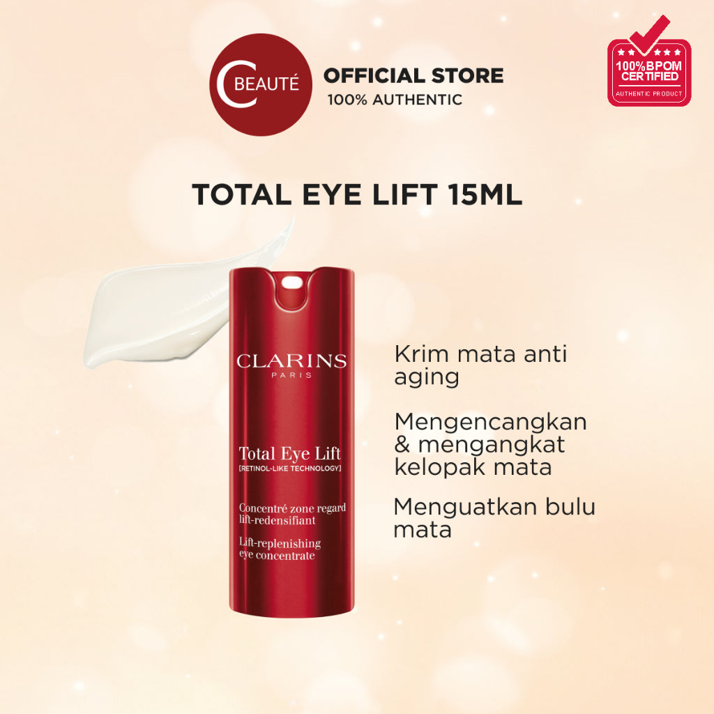 CLARINS Total Eye Lift 15ML - Krim Mata Anti Aging/ Anti Penuaan/ Lingkar Hitam
