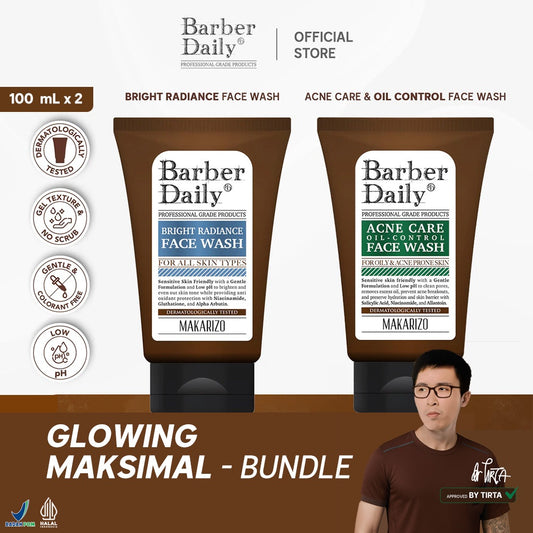 GLOWING MAKSIMAL - Acne Care & Oil Control Face Wash + Bright Radiance Face Wash