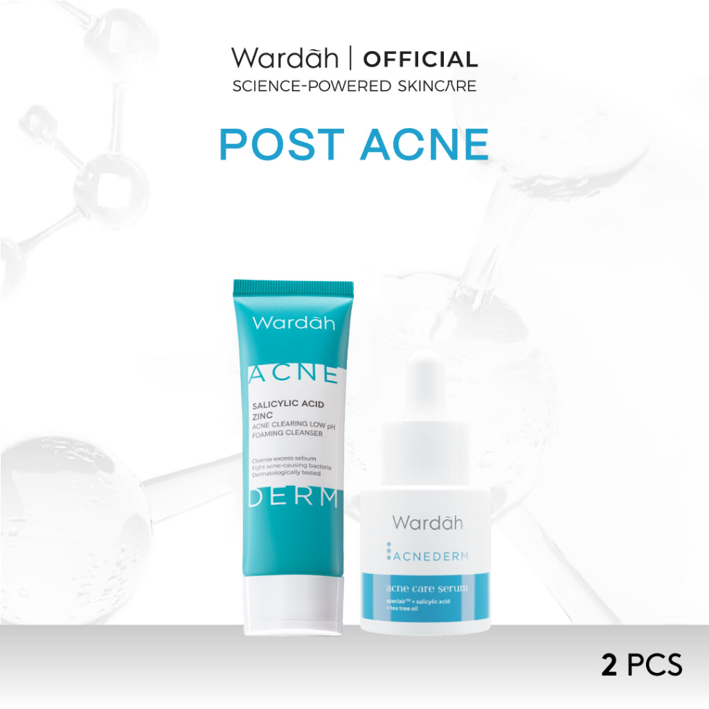 WARDAH [2 pcs] Paket Skincare Advanced Solusi Masalah Kulit Mix Series - Face Wash Serum - Skincare