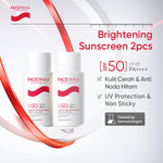 [Big Size 50ML]Facerinna Niacinamide Brightening Serum Sunscreen SPF 50 PA++++ | Proteksi UV  Daily UV Defense Physical Sunscreen Menyerap Cepat Mencerahkan Fades Dark Spots Tone Up Cream Sunscreen Wajah Sunblock Kulit Berminyak berjerawat/Sensitif