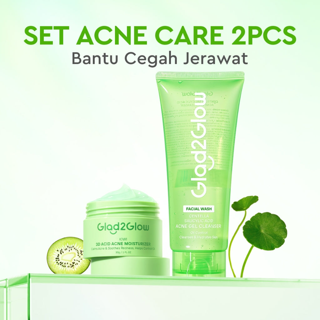 [Big Size]Glad2Glow Centella Salicylic Acid Acne Gel Cleanser 150ml facial wash skincare face wash sabun cuci muka cleansing balm exfoliating exfoliasi wajah sabun muka pembersih wajah merawat serta membantu menenangkan jerawat menenangkan kulit