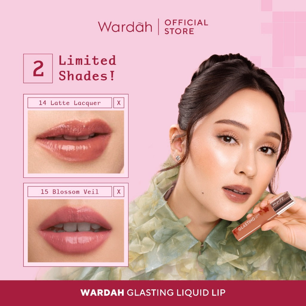 BEST SELLING! WARDAH Glasting Liquid Lip PINK POWER Lip Stain Lipgloss Lipstik Liptint Lip Matte Lipstick Lipcream Cleopatra Look Lip Cream Glossy Lip Longlasting Waterproof Tahan Lama Glaze Lip Makeup Two Tone Lip