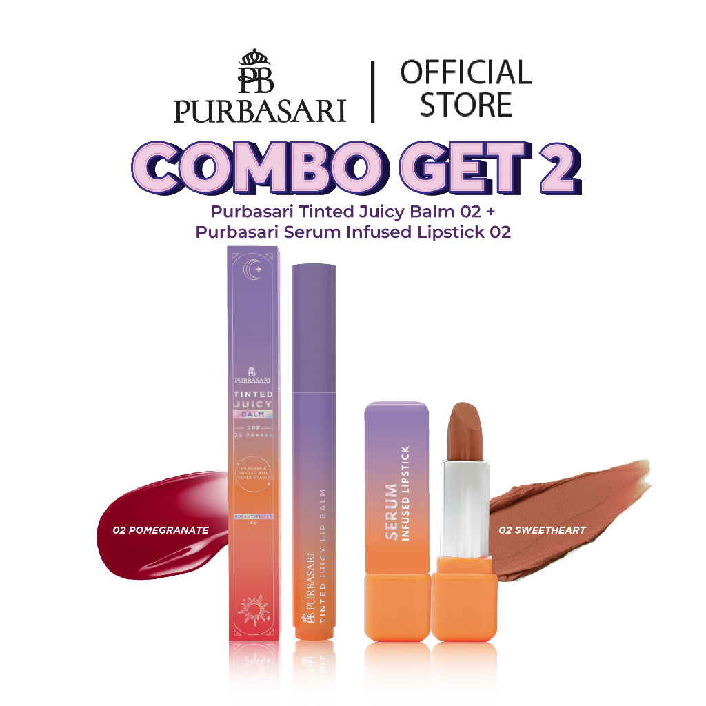 [GET 2] Purbasari Infused Serum Lipstick + PB 2in1 Tinted Juicy Balm SPF 25++++