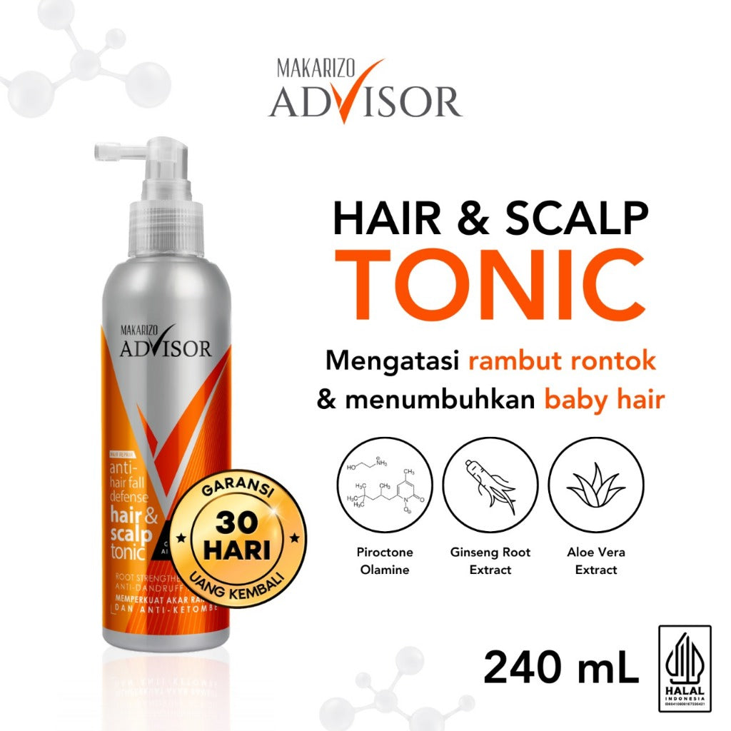 Makarizo Advisor Anti-Hair Fall Defense Hair & Scalp Tonic 220 mL & 240 mL