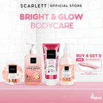 SCARLETT Top Picks Glow Body Care Series 5in1 Body Scrub + Shower Gel/Shower Scrub + Exfoliate + Body Serum + Body Lotion Paket Lengkap Fragrance Body Care | Aroma Wangi Mewah Tahan 12 Jam Mencerahkan Melembabkan Menutrisi Kulit