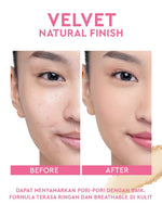 Glad2Glow Perfect Blurring Powder Foundation waterproof setting two way cake TWC Mengandung squalane dan vitamin E concealer pengontrol minyak meratakan warna kulit bantalan udara yang menjaga kelembapan alas bedak krim BB concealer g2glow official store
