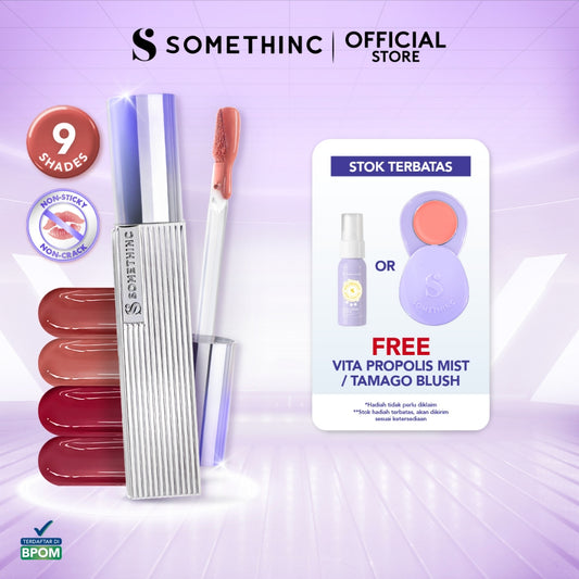 SOMETHINC Forever Stay Comfort Lip Glaze - Transferproof Lip Glaze, Awet Digunakan 24 Jam | Ringan Digunakan Di Bibir, Dengan Warna Menyala, Mampu Menutup Warna Bibir Gelap